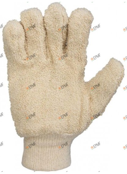 Gant anti chaleur tricoté en bouclette mixte coton/polyester - Materiel  pour Laboratoire