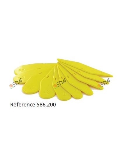 Spatules à rayons en plastique.