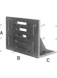 Equerres en fonte, dimensions A x B x C