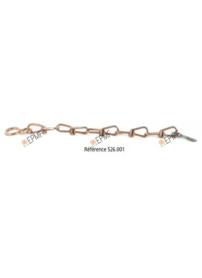 Chaînette d’attache, pour coins de crampes, pour boîtes à noyaux ( référence 523).